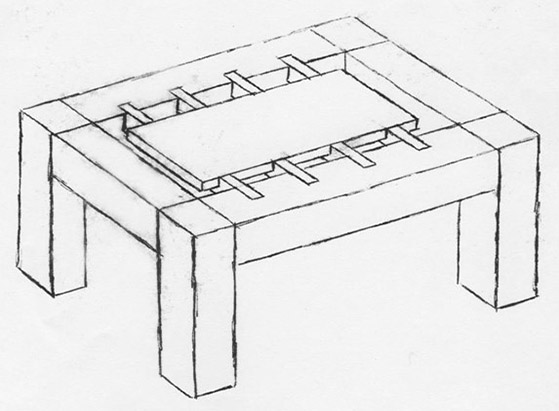 Pencil sketches of final design