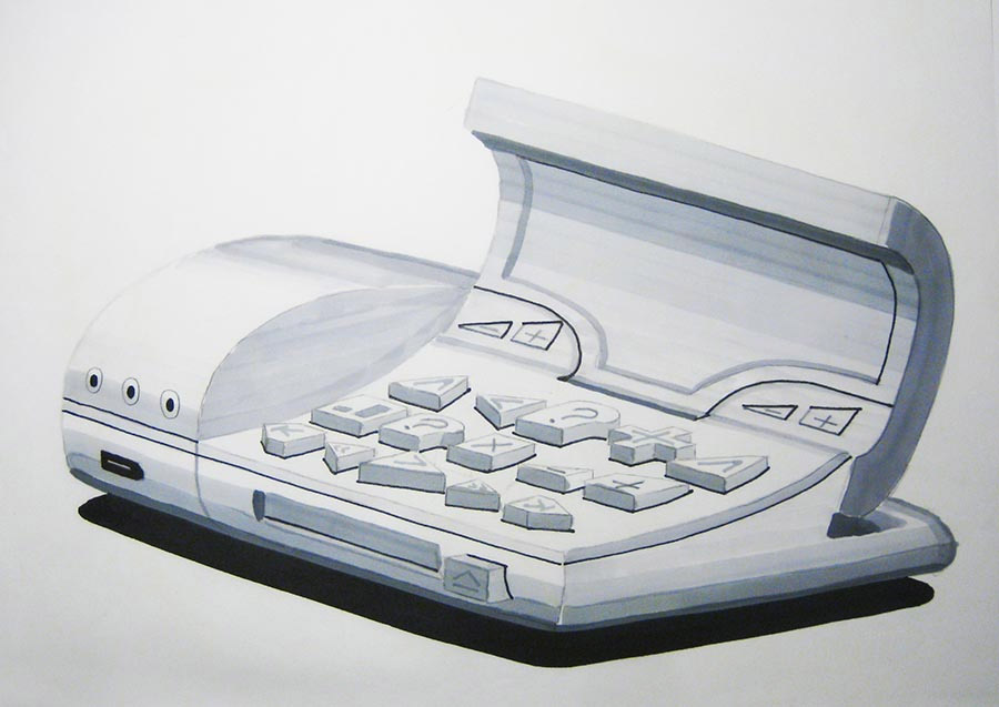 Greyscale marker rendering of same concept